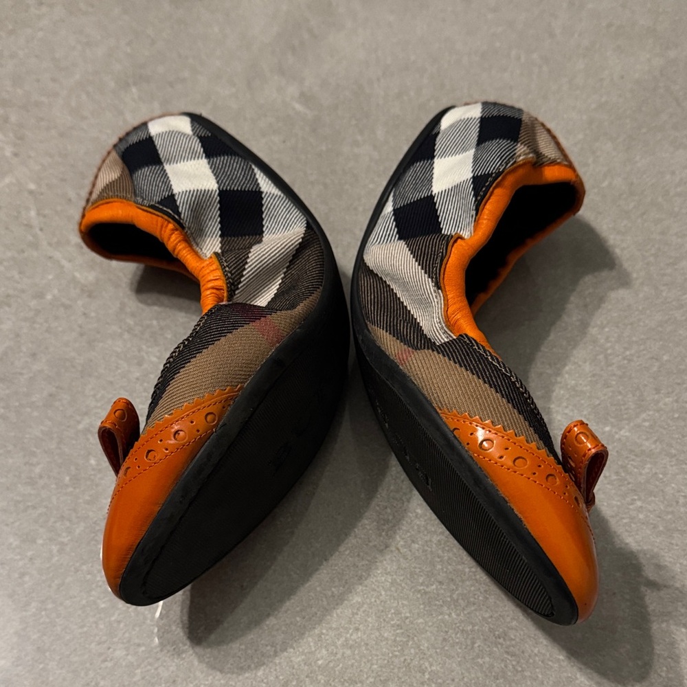 Burberry Orange Checkered ballet flats - Picture 4 of 10